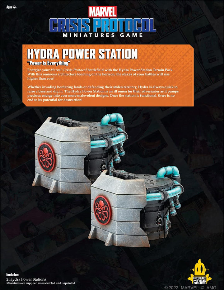 Atomic Mass Games Zubehör CP178EN Marvel Crisis Protocol: Hydra Power Station Terrain Pack-EN, Mehrf