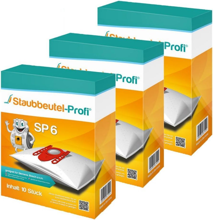 Staubsaugerbeutel SP6 kompatibel für Staubsauger Siemens VBBS10Z5V0 VBBS607V00 VBBS07Q8V0 VBBS625V00