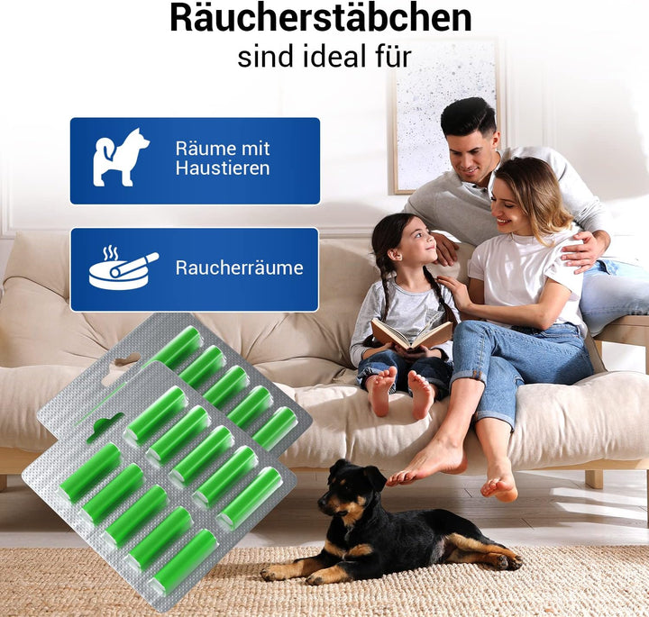 VIOKS 20x Staubsauger Duftstäbchen Grün im Blister - Deo Perlen/Parfum Duft für Staubsauger Vоrwerk