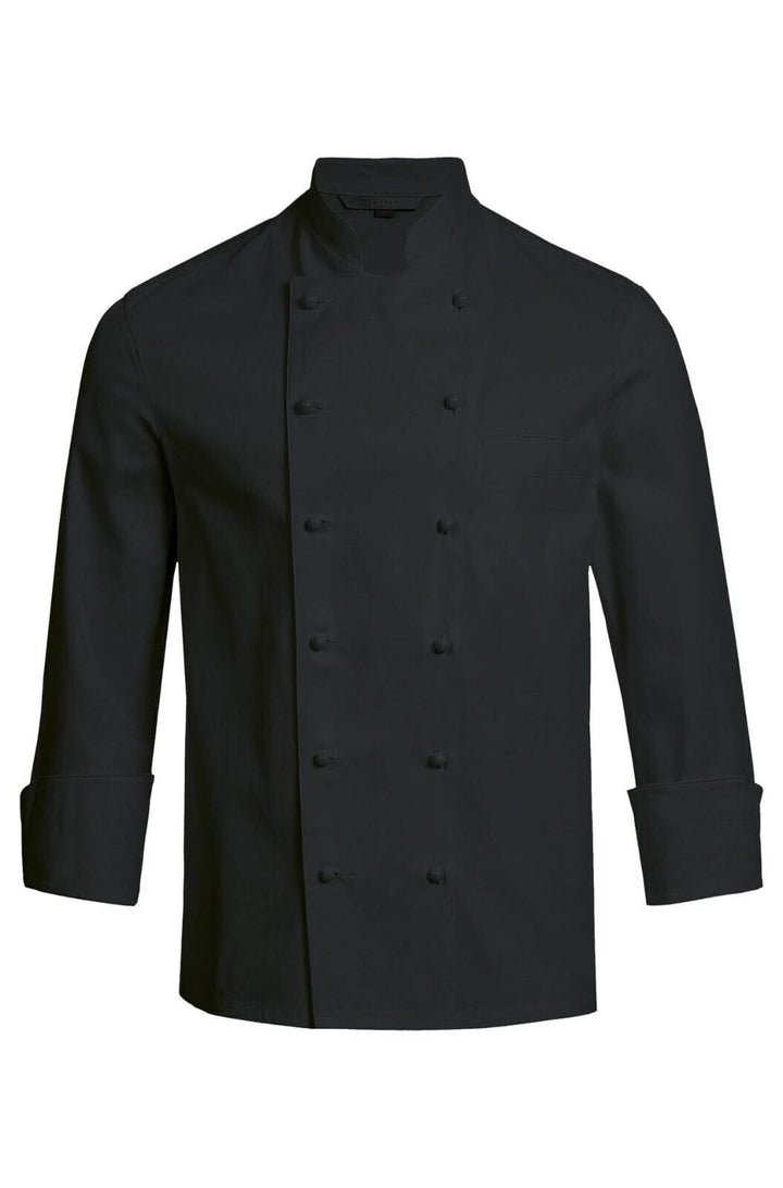 GREIFF Gastro Moda Herren Cuisine Basic Kochjacke Regular Fit Schwarz Modell 5566 S Schwarz, S Schwa