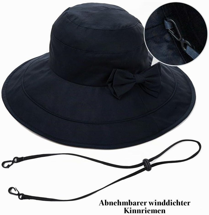 Comhats Sonnenhüte für Frauen mit breiter Krempe, UPF 50 UV-Sonnenschutz, faltbar, Sommer-Strandhut,
