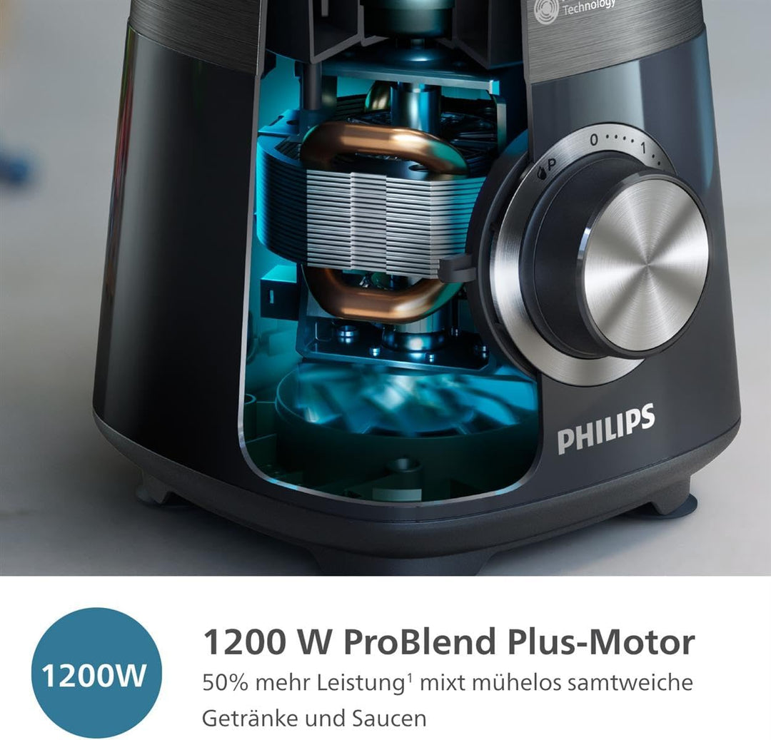 Philips 5000-Serie Standmixer inkl. Blend-and-go-Behälter - 1200 W. 2L maximales Fassungsvermögen. P