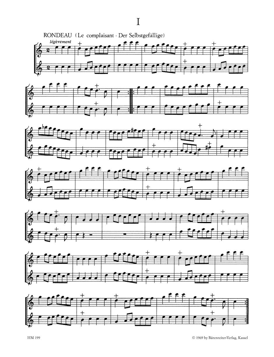 Sechs galante Duos für zwei gleiche Melodieinstrumente, Altblockflöten. Six galant Duos, Musiknoten