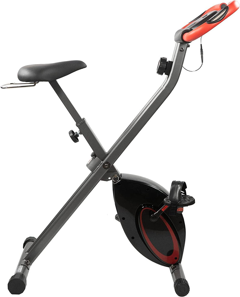 Fjoerdesports faltbarer Fahrradtrainer, Heimtrainer, Fitnessfahrrad LCD Trainingscomputer, klappbare