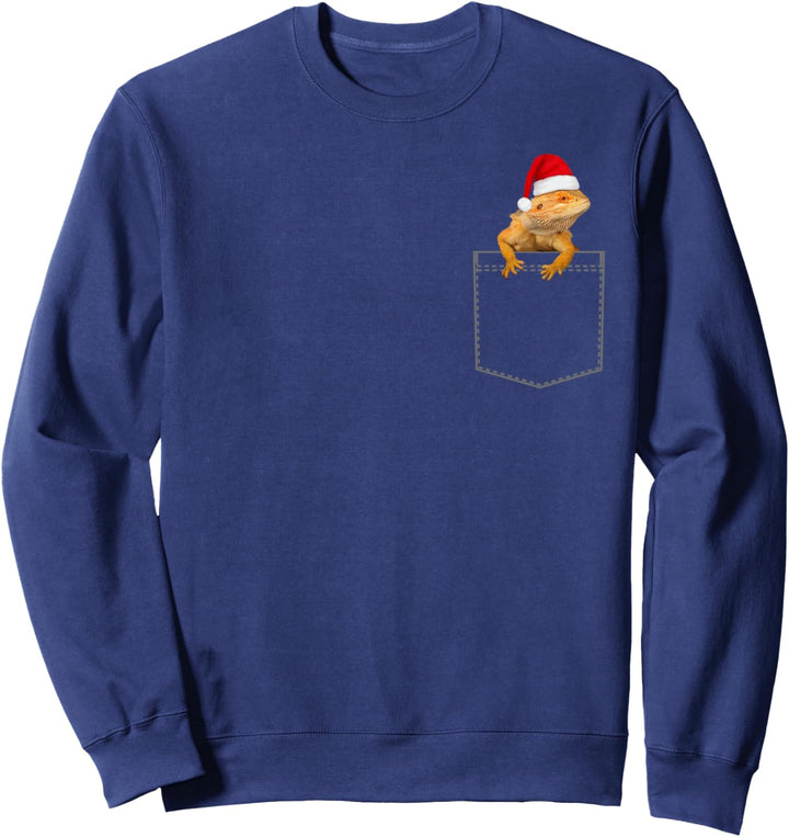 Bearded Dragon Youth Bearded Dragon Pocket Santa Hat Sweatshirt