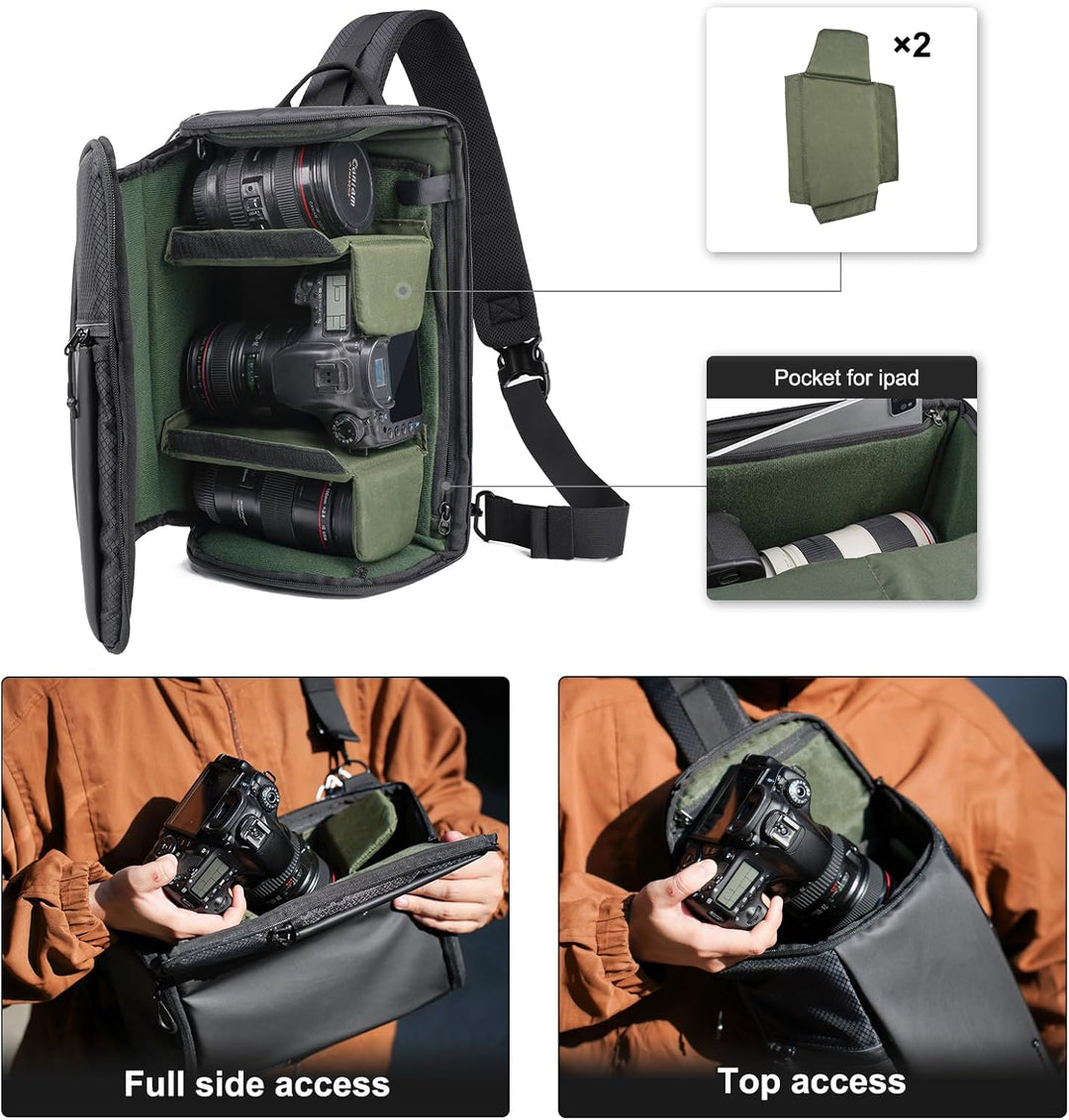 Besnfoto Kameratasche, wasserdicht, für Phootographen, Reisen, DSLR, SLR, spiegellose Kameratasche S
