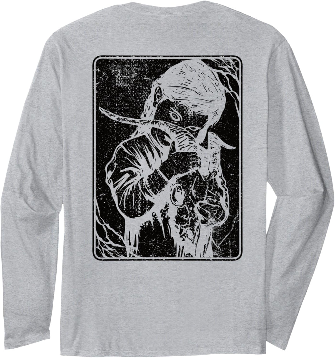 Backprint Black Satanic Okkult Art Evil 666 Antichrist Goth Langarmshirt