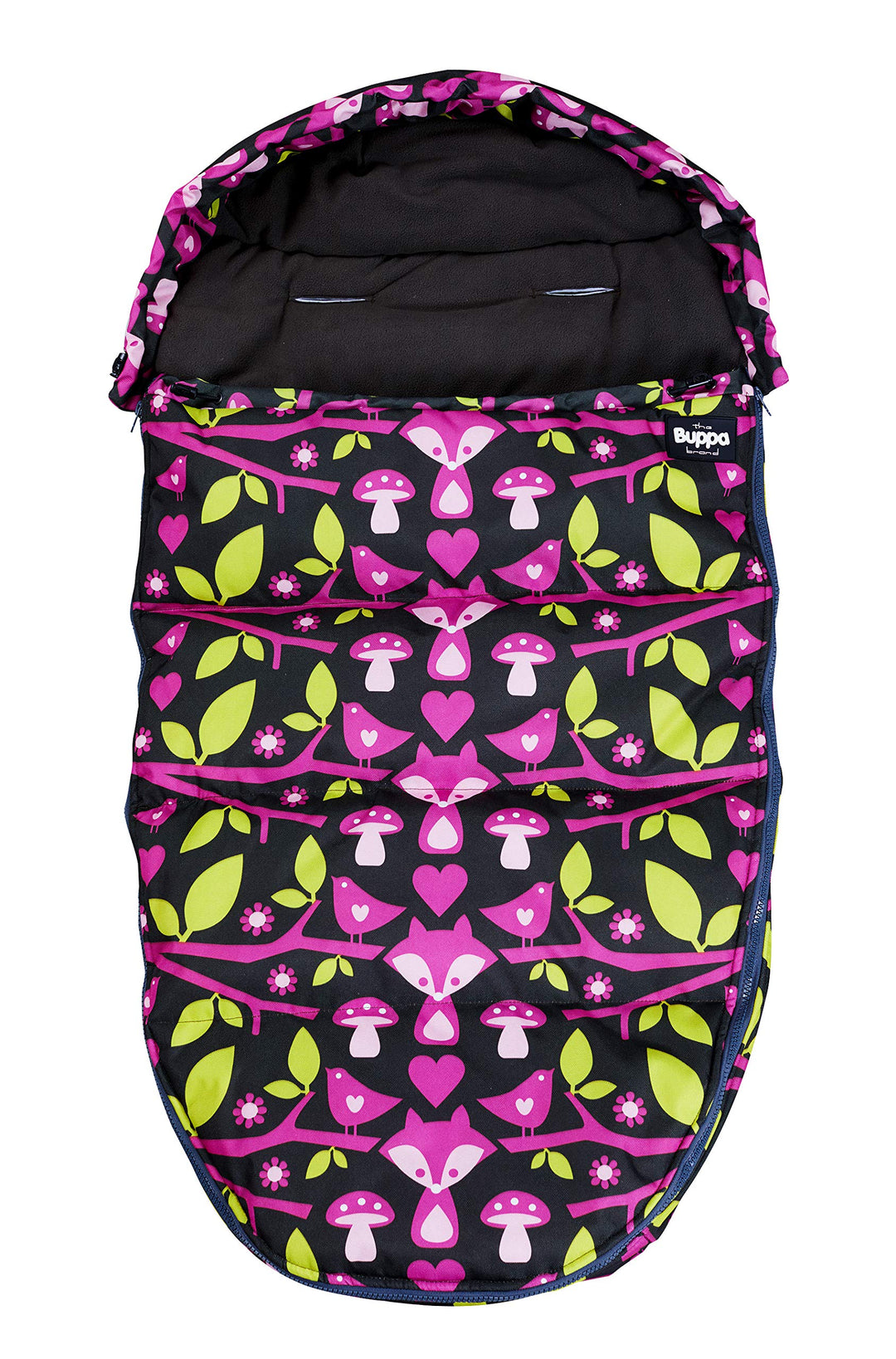 The Buppa Brand Fusssack Winter Foxy Lady, mehrfarbig schwarz/pink, schwarz/pink