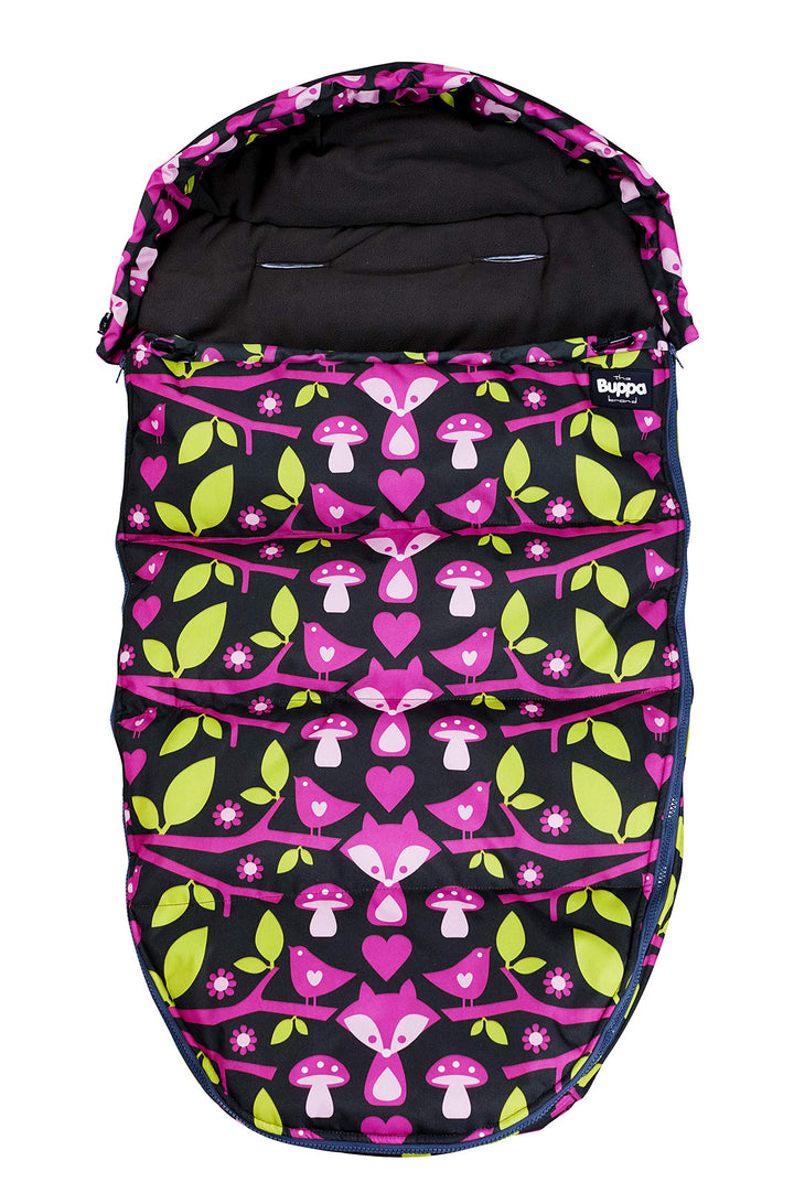 The Buppa Brand Fusssack Winter Foxy Lady, mehrfarbig schwarz/pink, schwarz/pink