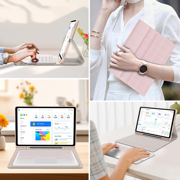 IVEOPPE Tastatur für Samsung Galaxy Tab S10 Ultra Con Touchpad, Hülle Tastatur Galaxy Tab S10/S9 Ult