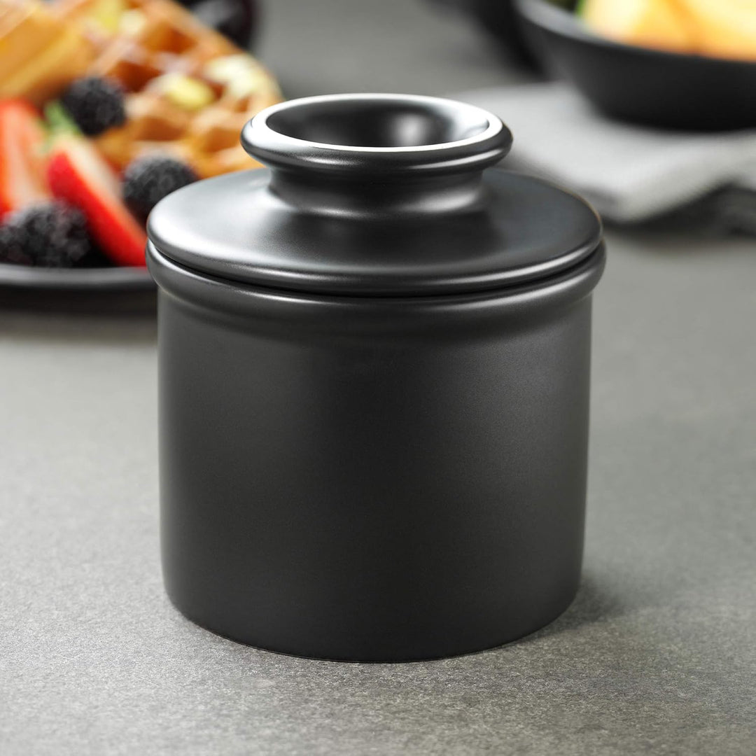 The Original Butter Bell Crock by L. Tremain Retro & Matte Collection – Classic Ebony