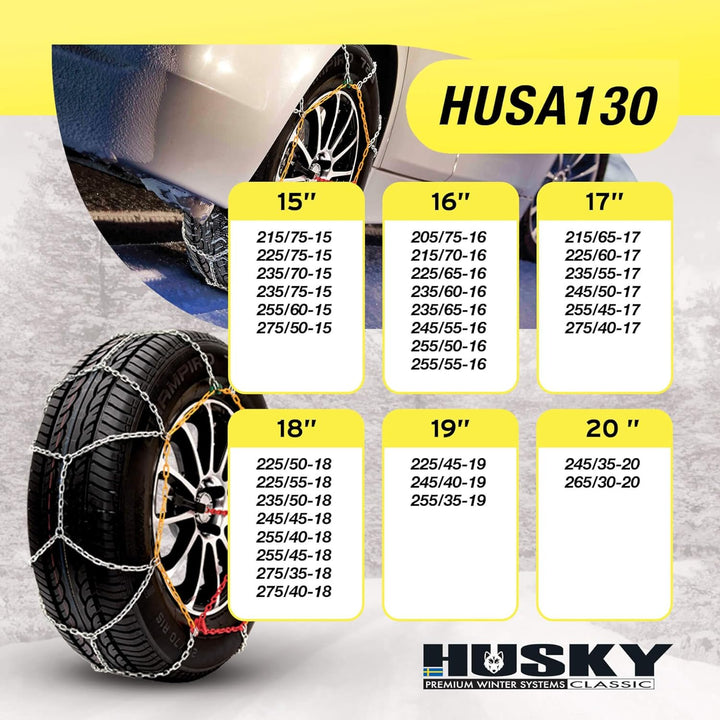 Sumex HUSA130 KN130 Husky Advance Schneeketten 9 mm, HUSA130