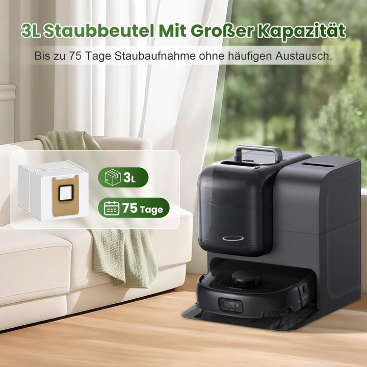 10 Stück Staubbeutel für eufy Omni E25 HydroJet / E28 HydroJet Saugroboter, Grosse Kapazität Vliesst