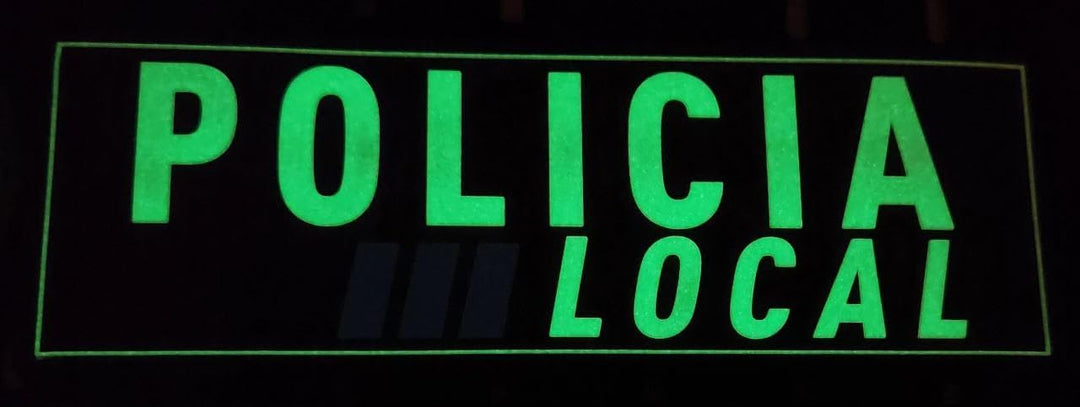 TS Tactical Store PLOCAL POLICIA LOCAL phosphoreszierender 3D-Klettverschluss für Weste | Grösse: 20