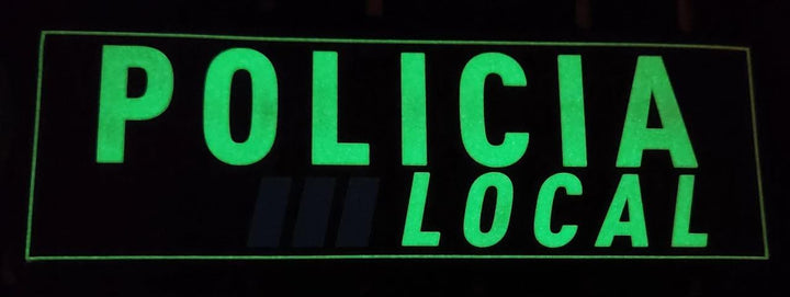 TS Tactical Store PLOCAL POLICIA LOCAL phosphoreszierender 3D-Klettverschluss für Weste | Grösse: 20