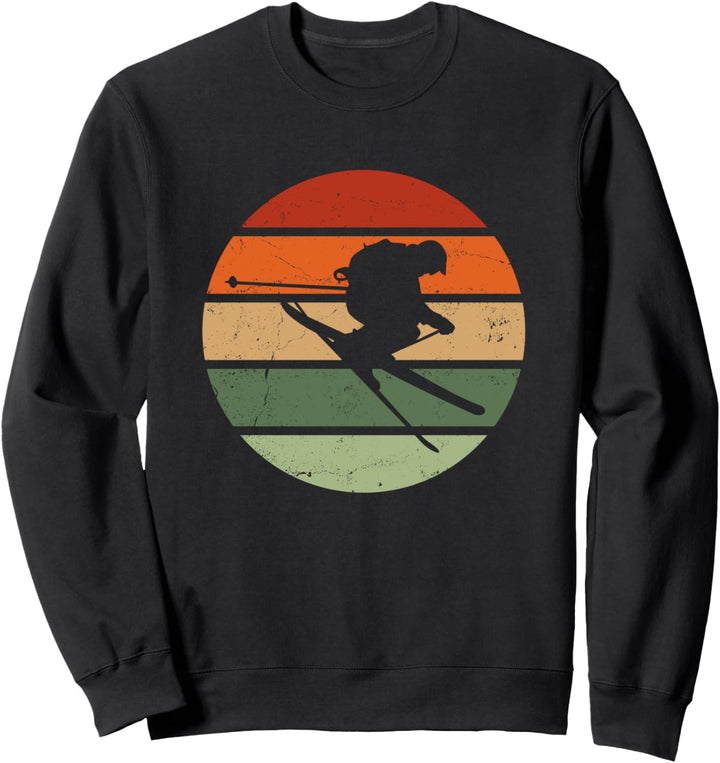 Ski - Skifahrer Skiurlaub Ski fahren - Retro Sweatshirt