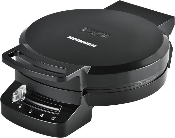 HWF-F1200BK Waffle Iron – 1200W Power, Non-Stick Coating, Adjustable Thermostat, Vertical Storage, W