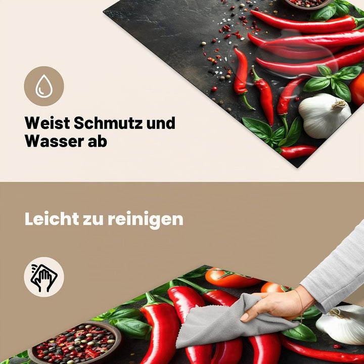 Herdabdeckplatte Einteilig Küche Herdabdeckung Induktionsfeld Ceranfeld Herdabdeckplatten Vinyl Matt
