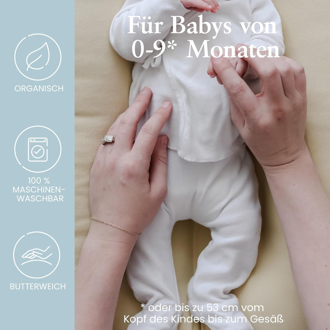 snuggle me® Babynest (0-9 Monate) - Premium Babynestchen Neugeborene, Weiche Bio-Baumwolle mit Fiber