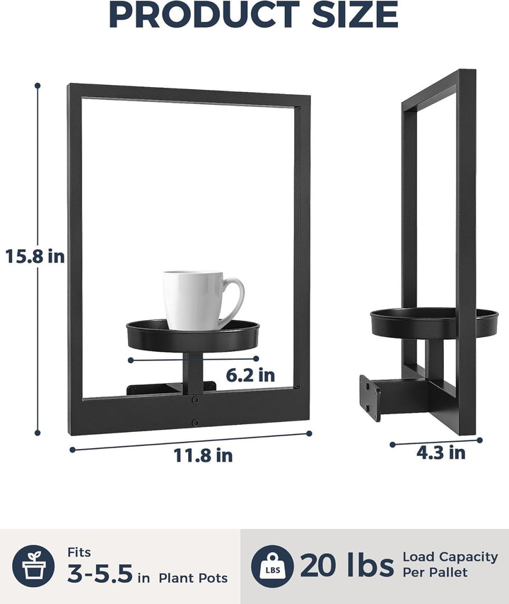 Bamworld Wandbehang Pflanzgefässe für Zimmerpflanzen 2 Set Wand Blumenständer Moderner Pflanzenständ