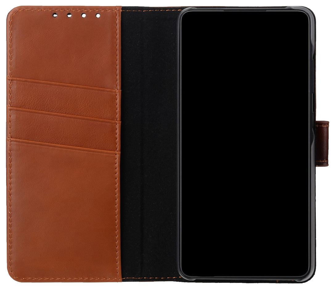 StilGut Talis kompatibel mit Samsung Galaxy A72 Hülle mit Kartenfach aus Leder, Wallet Case, Lederhü
