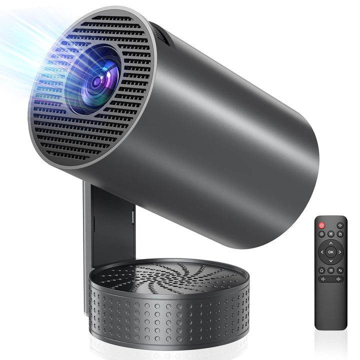 Mini Beamer 4K 1080P, Smart Projektor Tragbarer Android 13, WiFi 6 BT 5.4