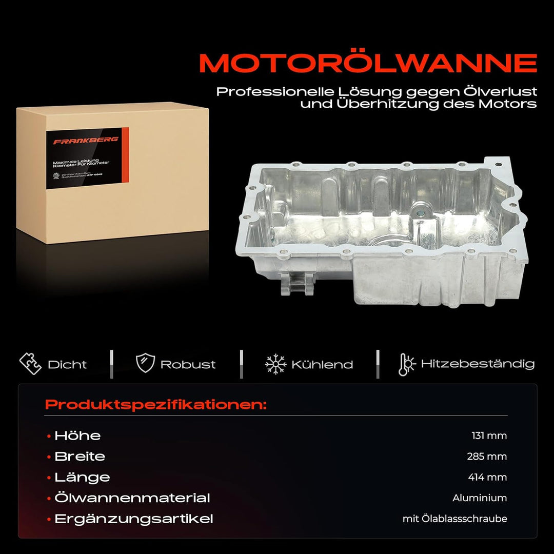 Frankberg Ölwanne für M-i-n-i R50 R53 R52 C-o-o-p-e-r S John C-o-o-p-e-r Works One S Works 1.6L Benz