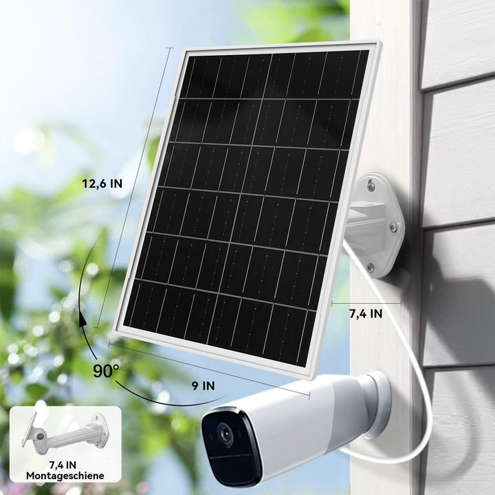 Solarpanel für Trail-Kamera, Spielkamera, Sicherheitskameras, eingebauter wiederaufladbarer 20.000 m