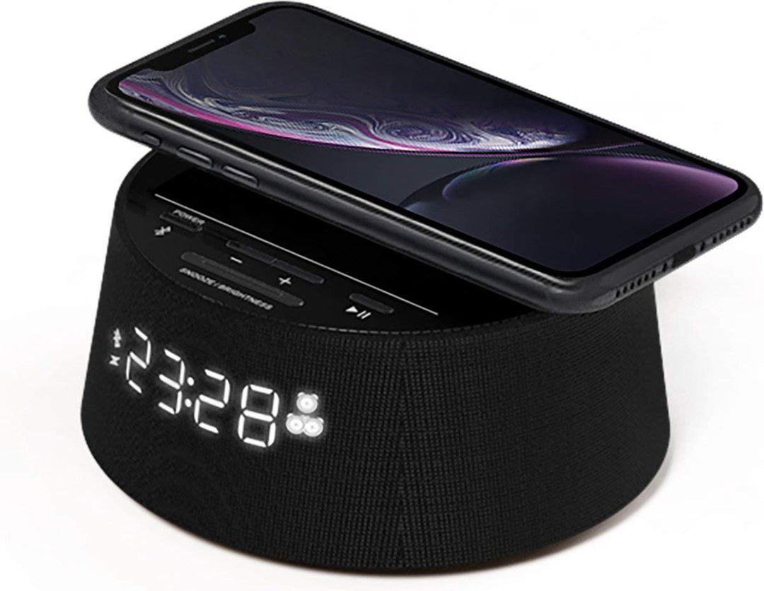 Philips Digital Wecker PR702/12 Wecker mit Wireless Charger (Kabelloses Ladestation, Sleep Timer, We