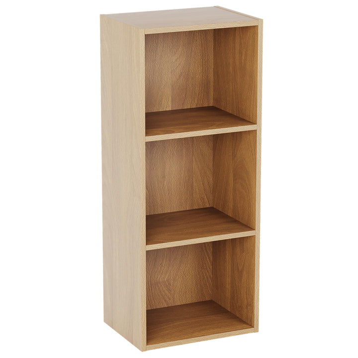 Vida Designs Oxford Bücherregal mit 3 Ebenen, würfelförmig, Eiche, Holz-Regaleinheit für Büro, Wohnz