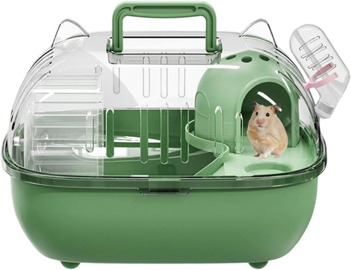 Reise-Hamsterkäfig, tragbare Hamster-Tragetasche, kleine Haustier-Reisetasche mit transparenter Ober