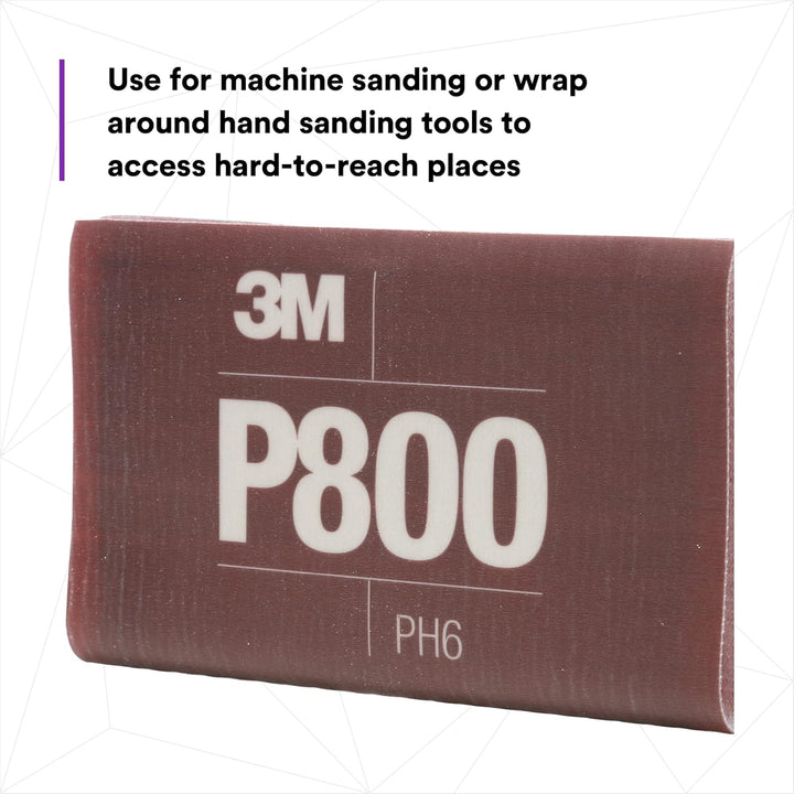 3M Hookit Flexible Schleifmittel 270J, 34340, P800, 14 x 17,3 cm, 25 Blatt pro Karton Number of item