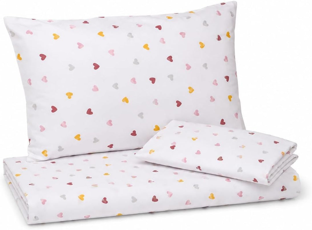 TRAMAS+ Kinderbettwäsche 60x120 cm aus 100% Baumwolle Superweiche &amp; Farbenfrohe | Babybettwäsche - (