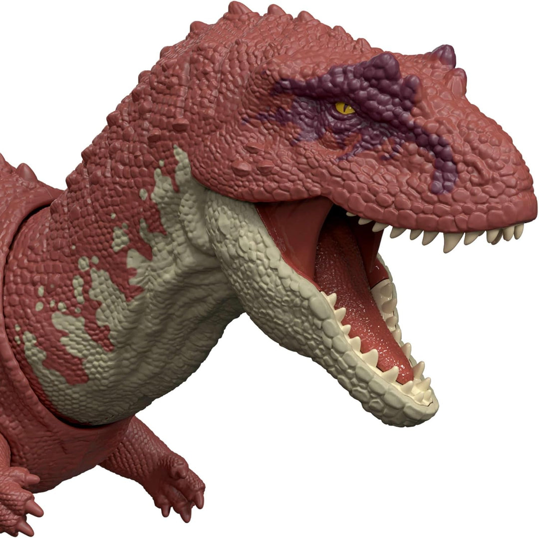Mattel Jurassic World: Die Wiedergeburt Wild Roar Dinosaurierspielzeug, Aucasaurus mit steuerbarem B