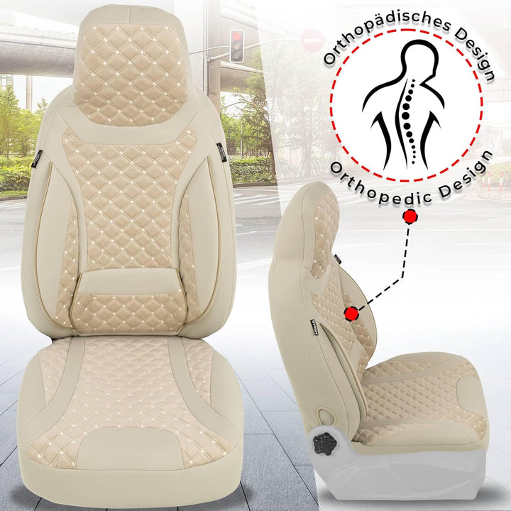BREMER SITZBEZÜGE Mass Sitzbezüge Schonbezüge für Mercedes B-Klasse W247 T1 T1 - Beige B-Klasse W247