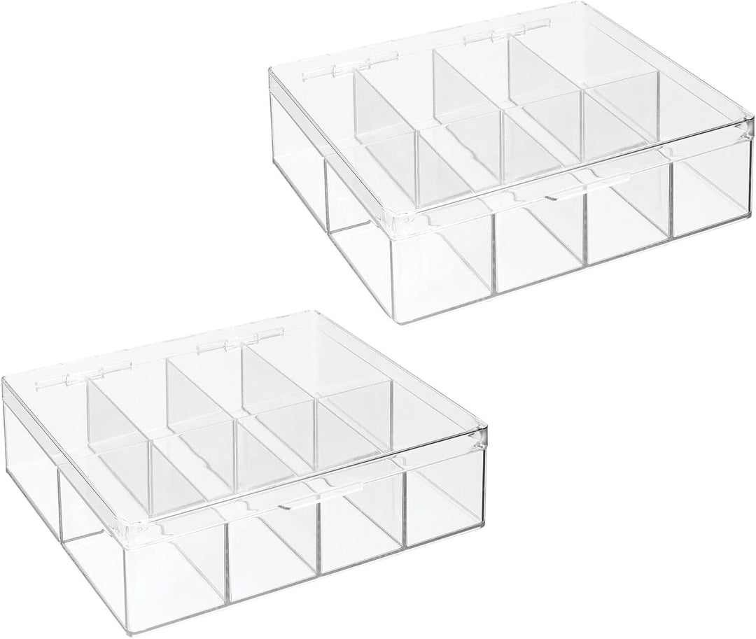 mDesign Küchen Organizer – praktischer Kasten mit Deckel für Küche und Speisekammer – Aufbewahrungsb