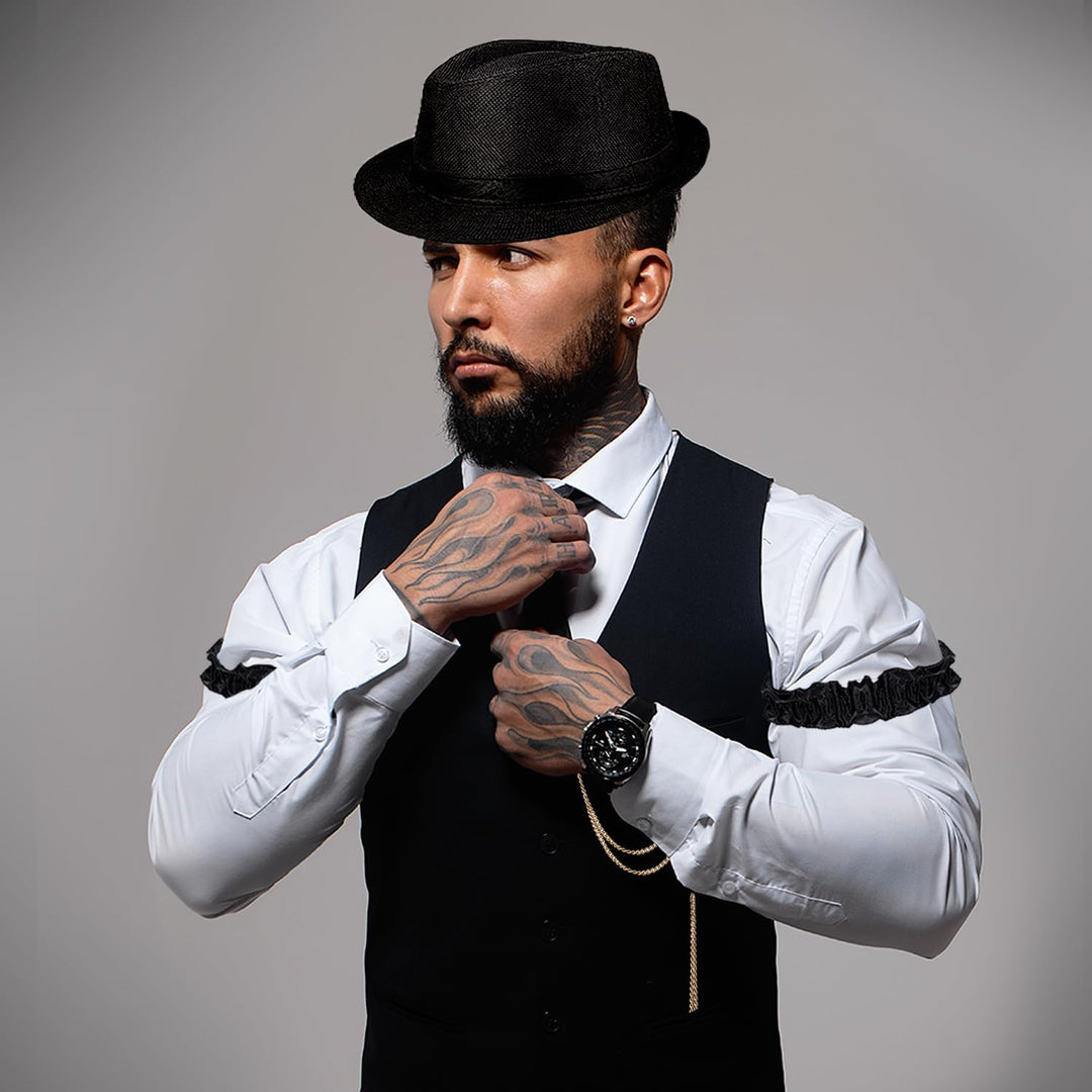 Alintor 20er Jahre Kostüm Herren, Mafia Karneval Kostüm Herren, Peaky Blinders Kostüm, 20er Jahre Ac