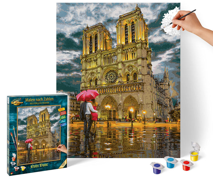 Schipper 609130817 Malen nach Zahlen - Notre Dame - Bilder malen für Erwachsene, inklusive Pinsel un