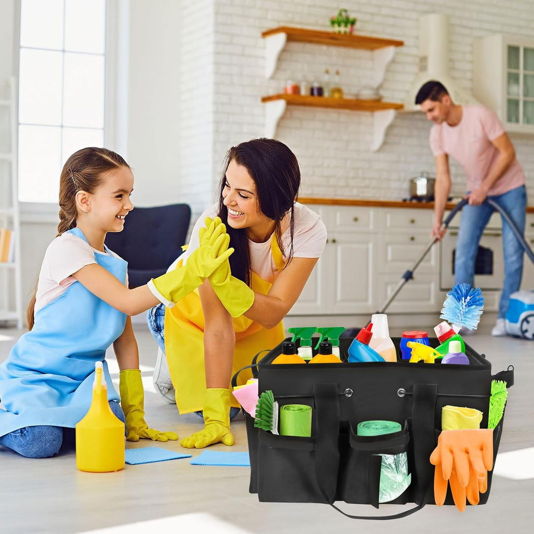 Reinigungs Tasche, 40*23.5*27.5 cm Reinigungscaddy Tragbar mit Griff Reinigungs Caddy Organisator, P