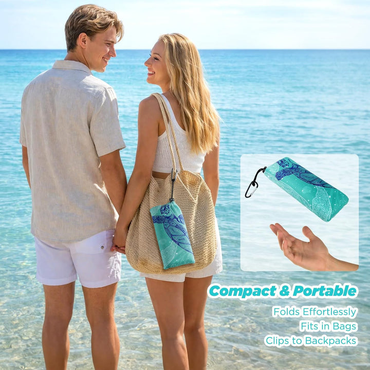 Sandfreie Stranddecke 200x140 cm – Ultraleichte & Kompakte Strandmatte | Wasserdichte Picknickdecke