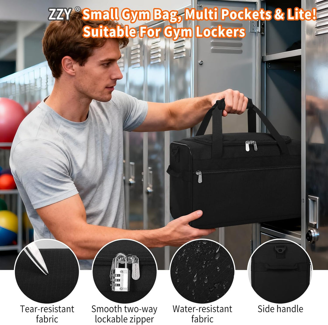 ZZY 20L Sporttasche Klein, Trainingstasche Gym Bag 40x20x25cm, Kleine Fitnesstasche & Weekender für