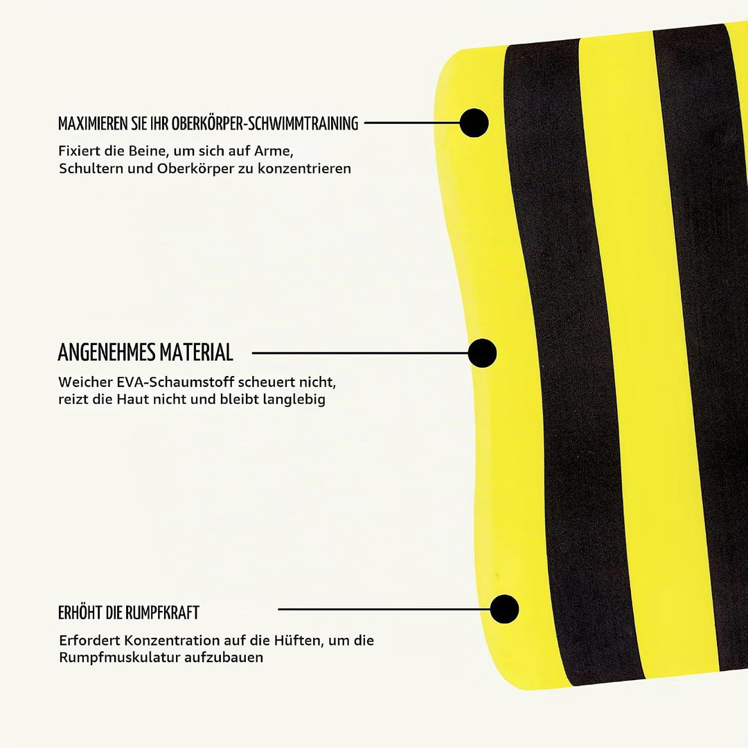 Finis Pull Buoy Foam Ages 12, Yellow/Black, One Size, 0616323200760
