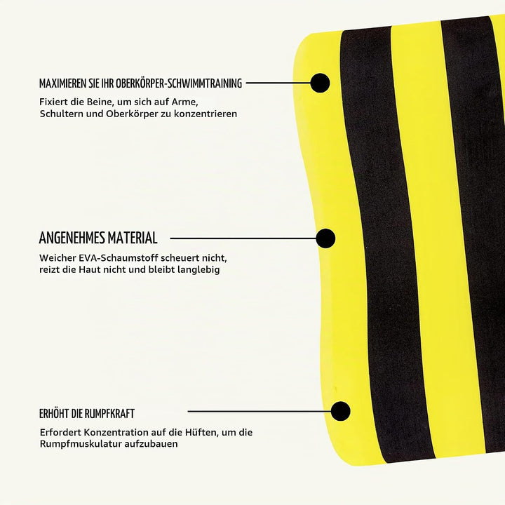 Finis Pull Buoy Foam Ages 12, Yellow/Black, One Size, 0616323200760