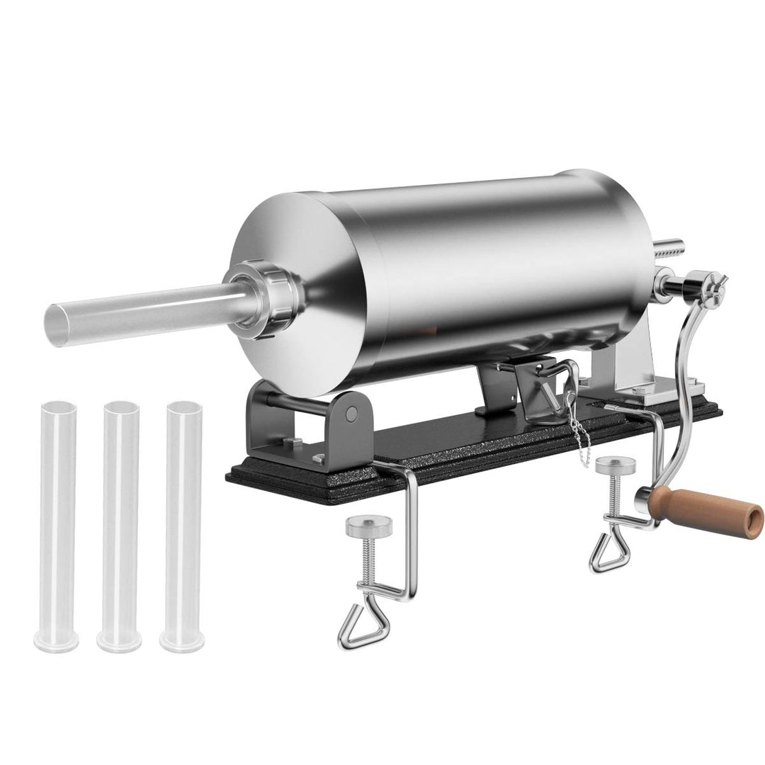 DREAMADE 4,8 L Wurstfüller Manuell, Wurstfüllmaschine mit 4 Füllrohre, Wurstfüller Edelstahl Wurstma