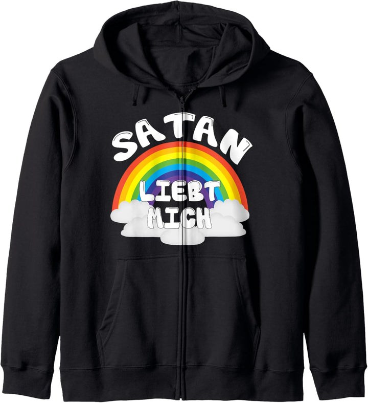 Satan Liebt Mich Death Metal Spruch Kapuzenjacke