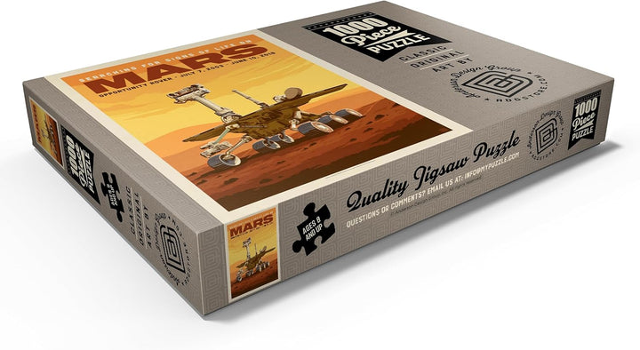 NASA 2003: Mars Opportunity Rover, Vintage Poster - Premium 1000 Teile Puzzle - MyPuzzle Sonderkolle