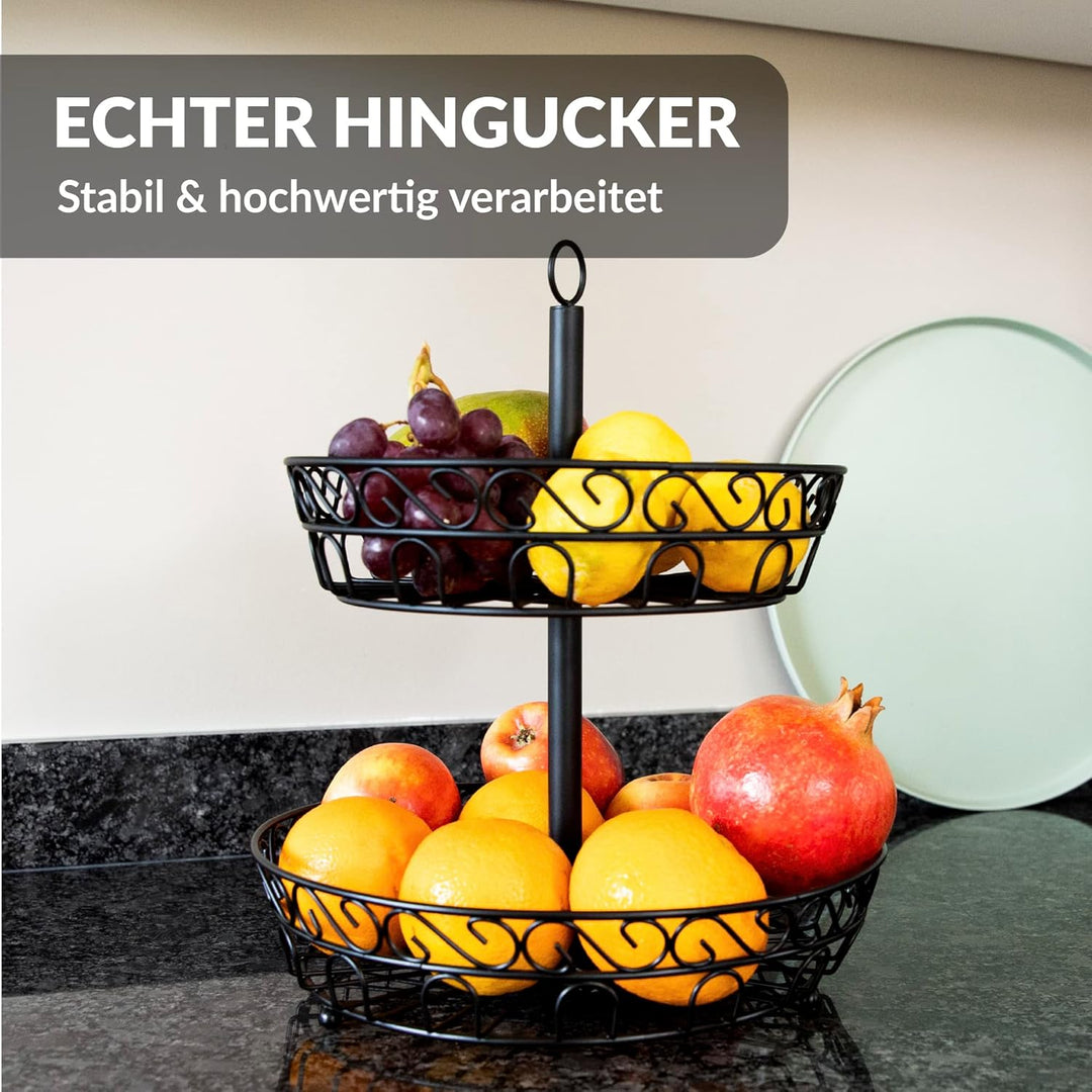 Chefarone Obst Etagere 30 cm - Obstschale für mehr Platz auf der Arbeitsplatte - Etageren mit Obstsc