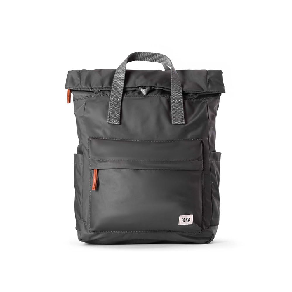 Roka London Canfield B Small Sustainable Nylon Backpack Graphit, Graphit