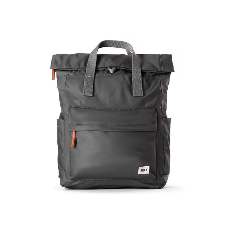 Roka London Canfield B Small Sustainable Nylon Backpack Graphit, Graphit
