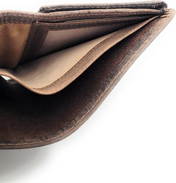 Jockey Club echt Leder Geldbörse Portemonnaie Geldbeutel mit RFID NFC Schutz Vintage (Dunkelbraun),
